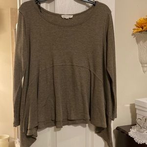 Ciel USA brown long sleeve blouse size S